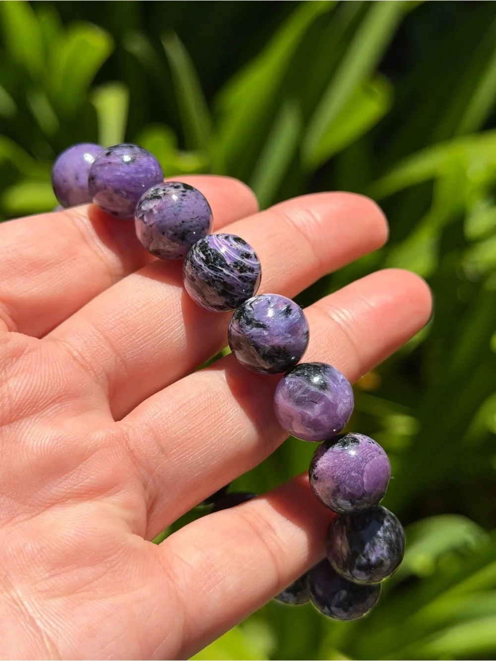 13mm stretchable purple charoite bracelet 1839